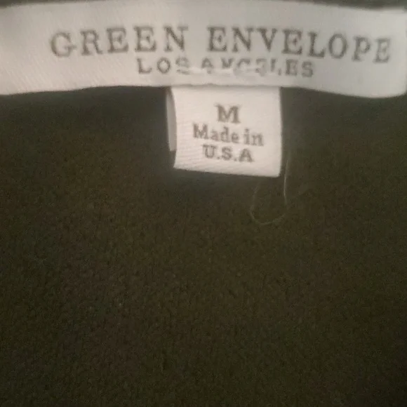 Green Envelope Dark Green Long Sleeve Shirt Size Medium - Picture 4 of 5